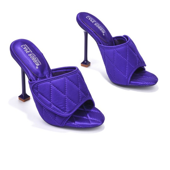 Cape Robbin Shoes - #37 Cape Robbin Purple Quilted Heels NEW